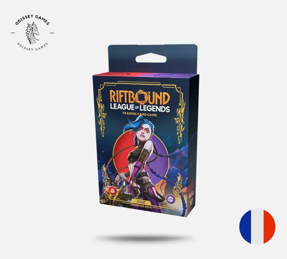 Mazo de orígenes de campeón del juego de cartas de League of Legends: Jinx (Francés)